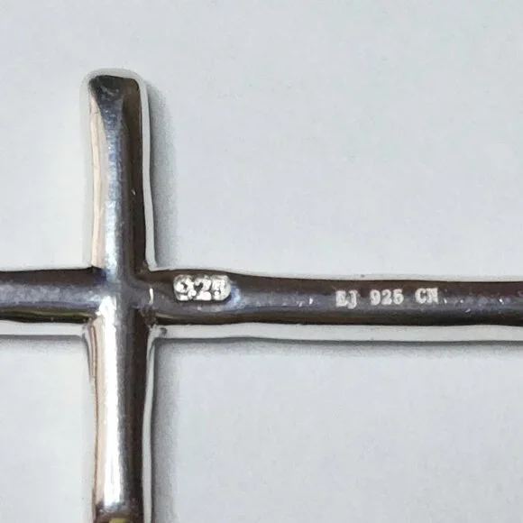 925 Sterling Silver Infinity Cross Pendant Lariat Necklace Religious Jewelry - Picture 6 of 6